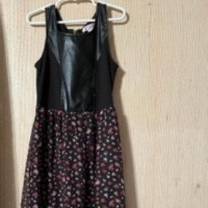 Girls Faux Leather Dress
